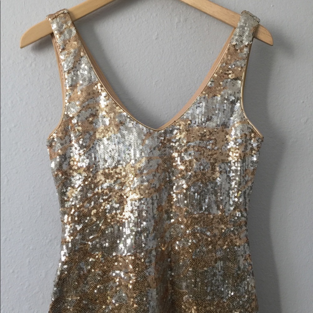 As U Wish Sequin Gold/Silver Dress - Picture 3 of 8